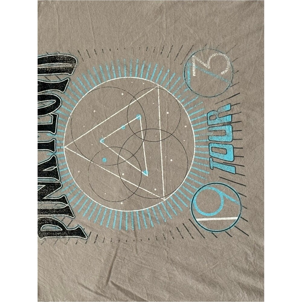 Pink Floyd 1973 Tour Graphic Band Tee Beige Oversized Size Large - Picture 3 of 4